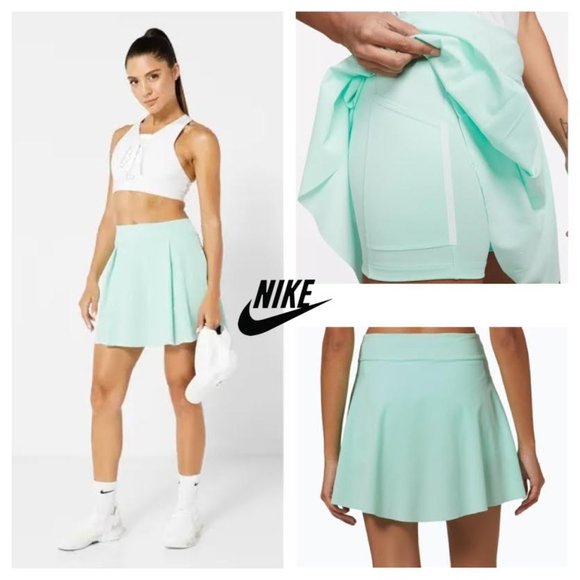 NWT $70 NIKE Women XS Dri-FIT Swoosh LOGO Tennis Golf 16" Skirt Skort Shorts - Picture 1 of 15